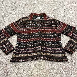 Paul Harris Vintage Christmas Cardigan Sweater Sz S Fair Isle Holiday Nordic